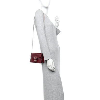 Gucci Crinkled Patent Mini Dionysus Shoulder Bag Rosso Ancora Red 2 of 9
