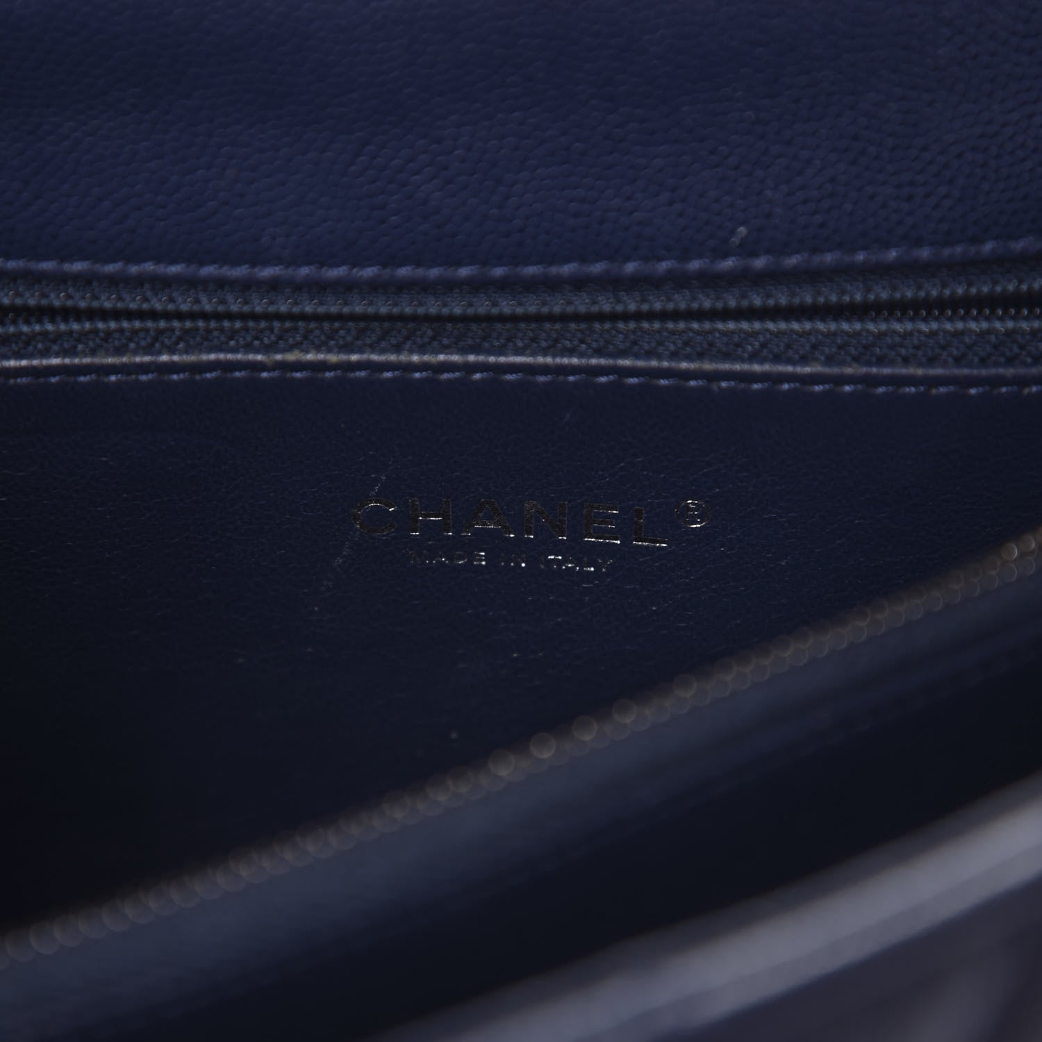 Chanel Caviar Lizard Quilted Medium Coco Handle Flap Navy 7 of 11