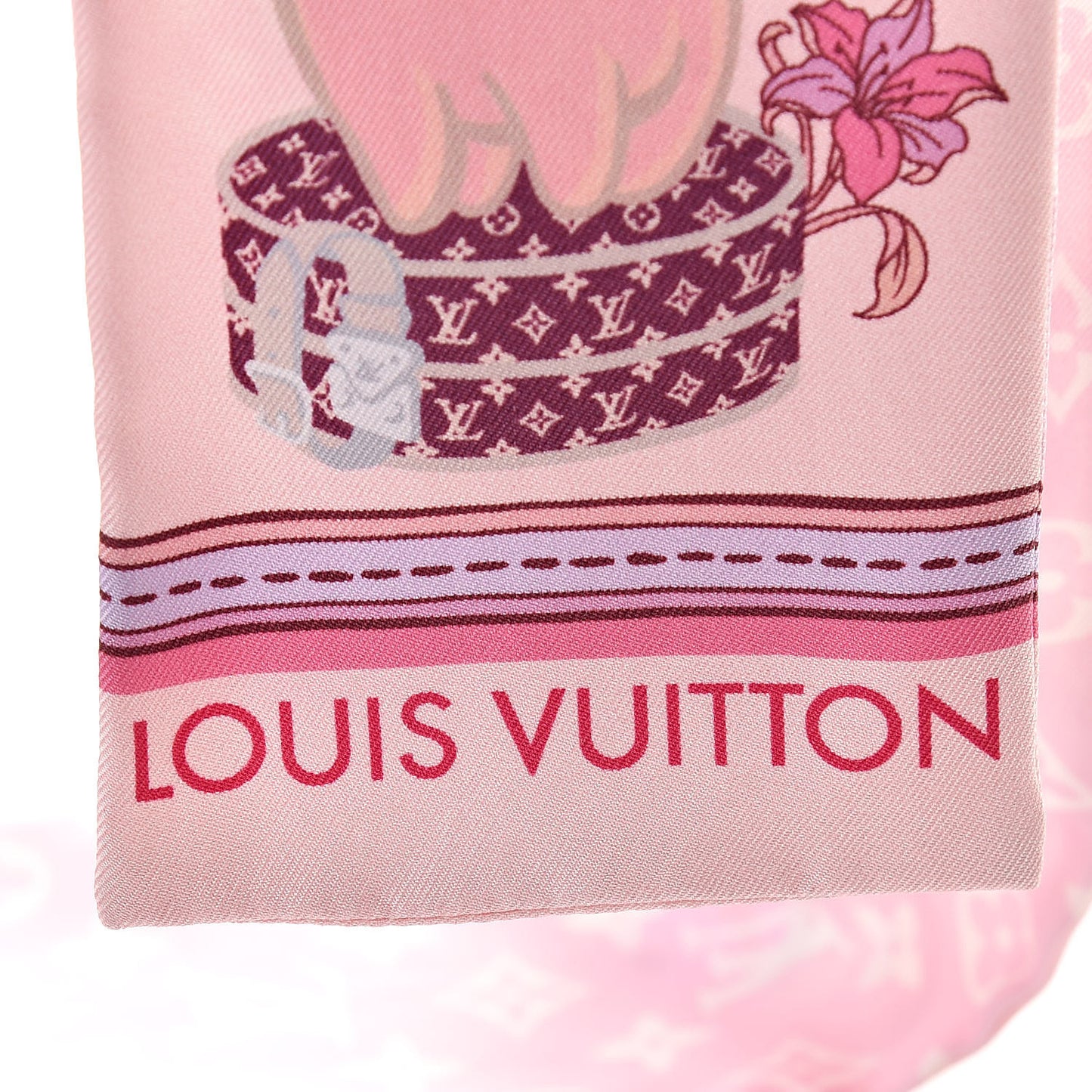 Silk Monogram Superstition Bandeau Light Pink