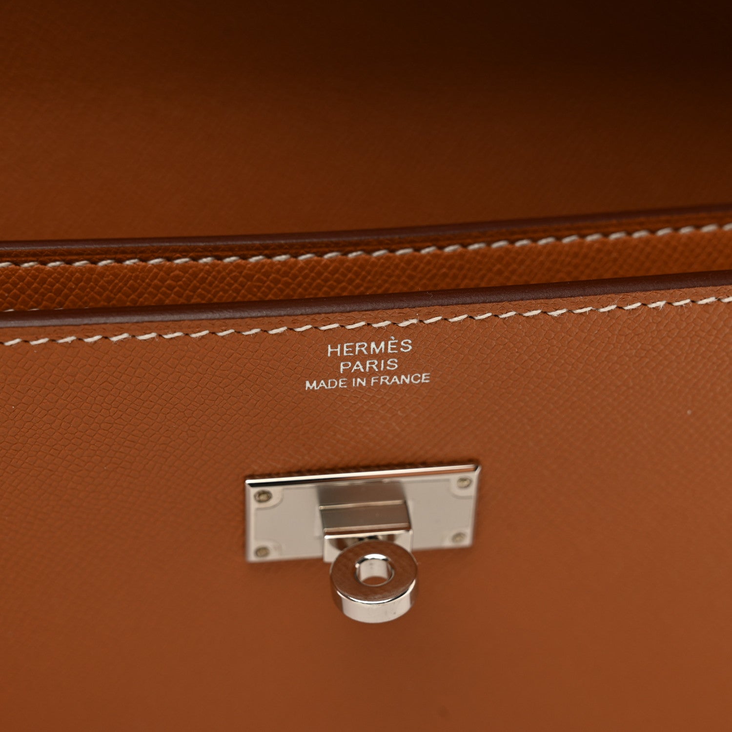 Hermes Madame Calfskin Kelly Pocket Long Wallet Gold 7 of 10