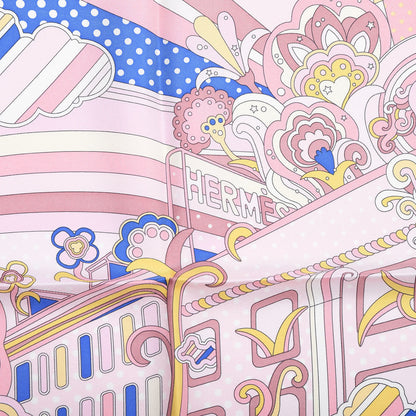 Hermes Silk Faubourg Rainbow Pocket Square 3 of 3