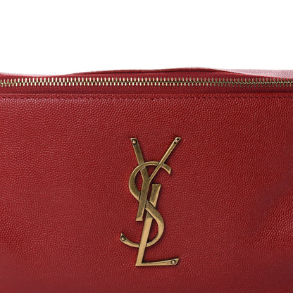 Saint Laurent Grain De Poudre Monogram Belt Bag Rouge Eros 10 of 11
