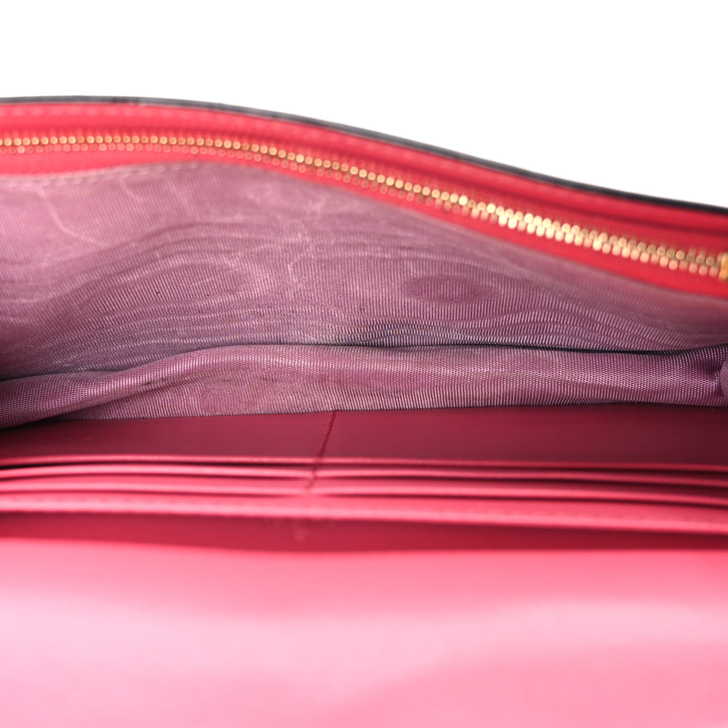 Calfskin GG Matelasse Chain Wallet Rhodamine Pink