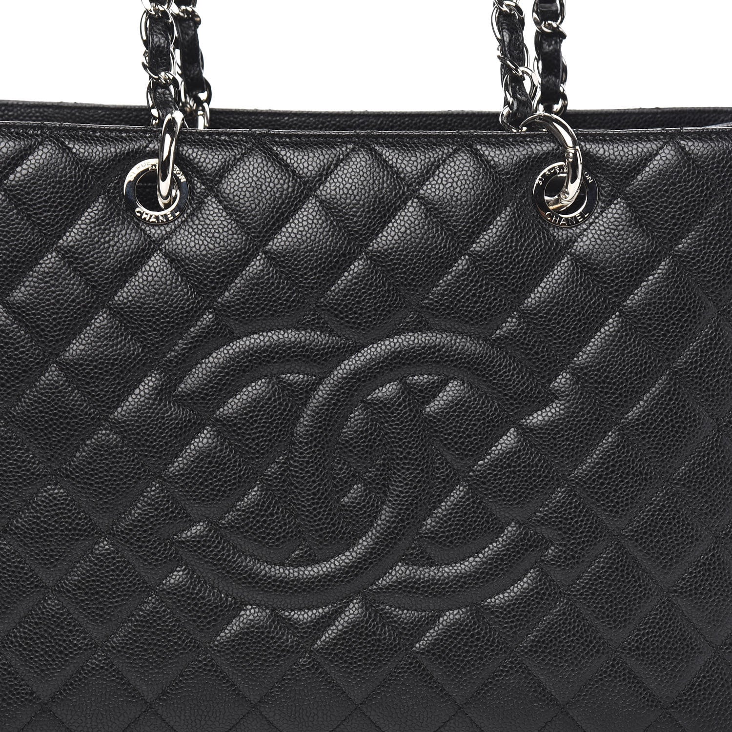 Chanel Caviar Quilted Grand Shopping Tote GST Black 9 of 10