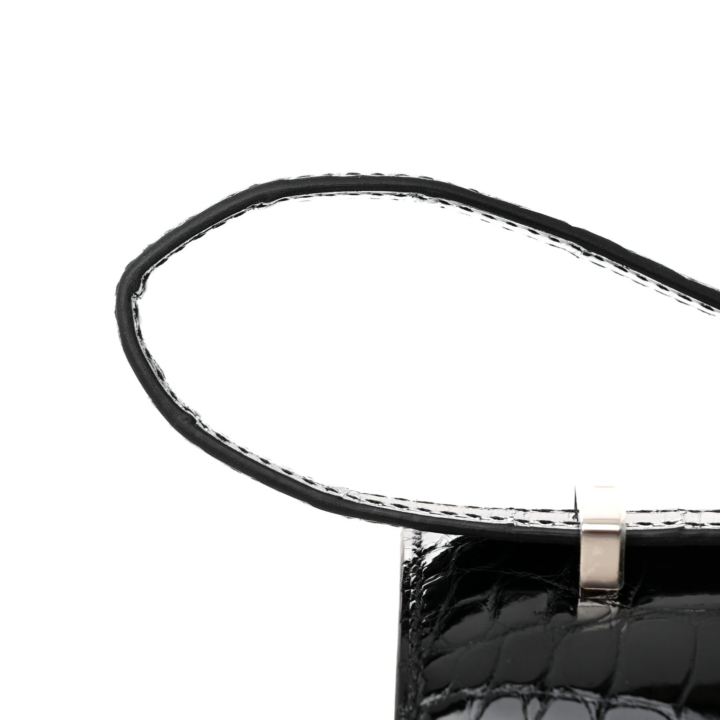 Shiny Alligator Constance 18 Black