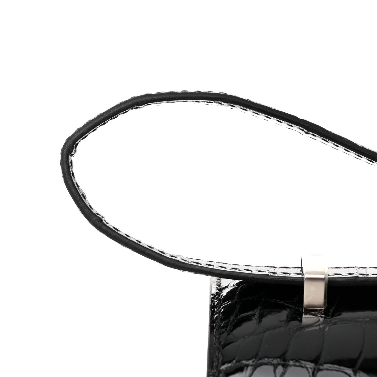 Hermes Shiny Alligator Constance 18 Black 13 of 14