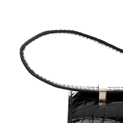 Hermes Shiny Alligator Constance 18 Black 13 of 14