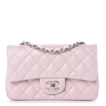 Chanel Lambskin Quilted Mini Rectangular Flap Light Pink 1 of 12