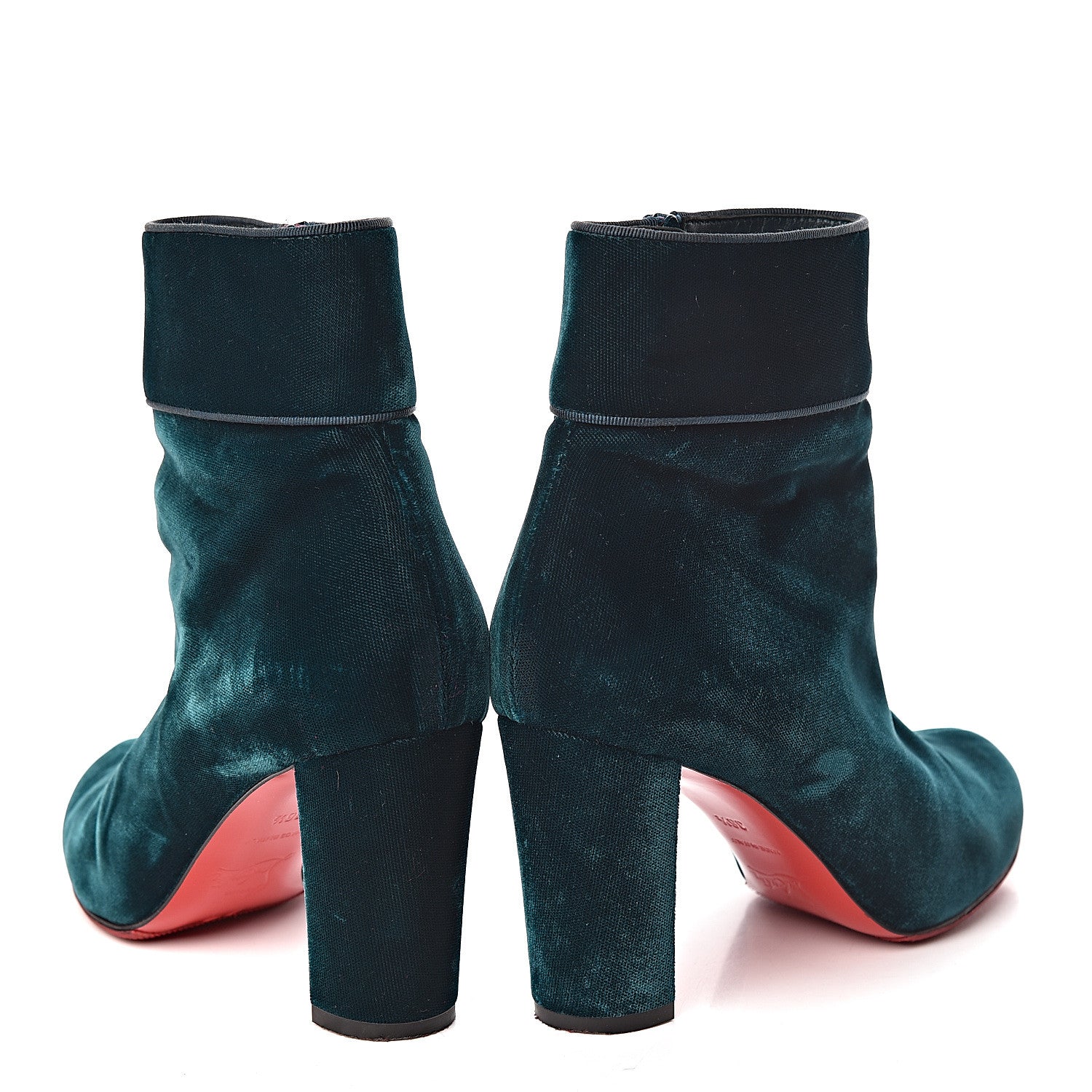Christian Louboutin Veau Velours Moulamax 85 Booties 36.5 Petrol 6 of 10