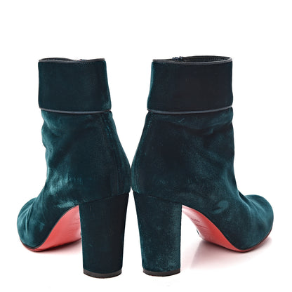 Christian Louboutin Veau Velours Moulamax 85 Booties 36.5 Petrol 6 of 10