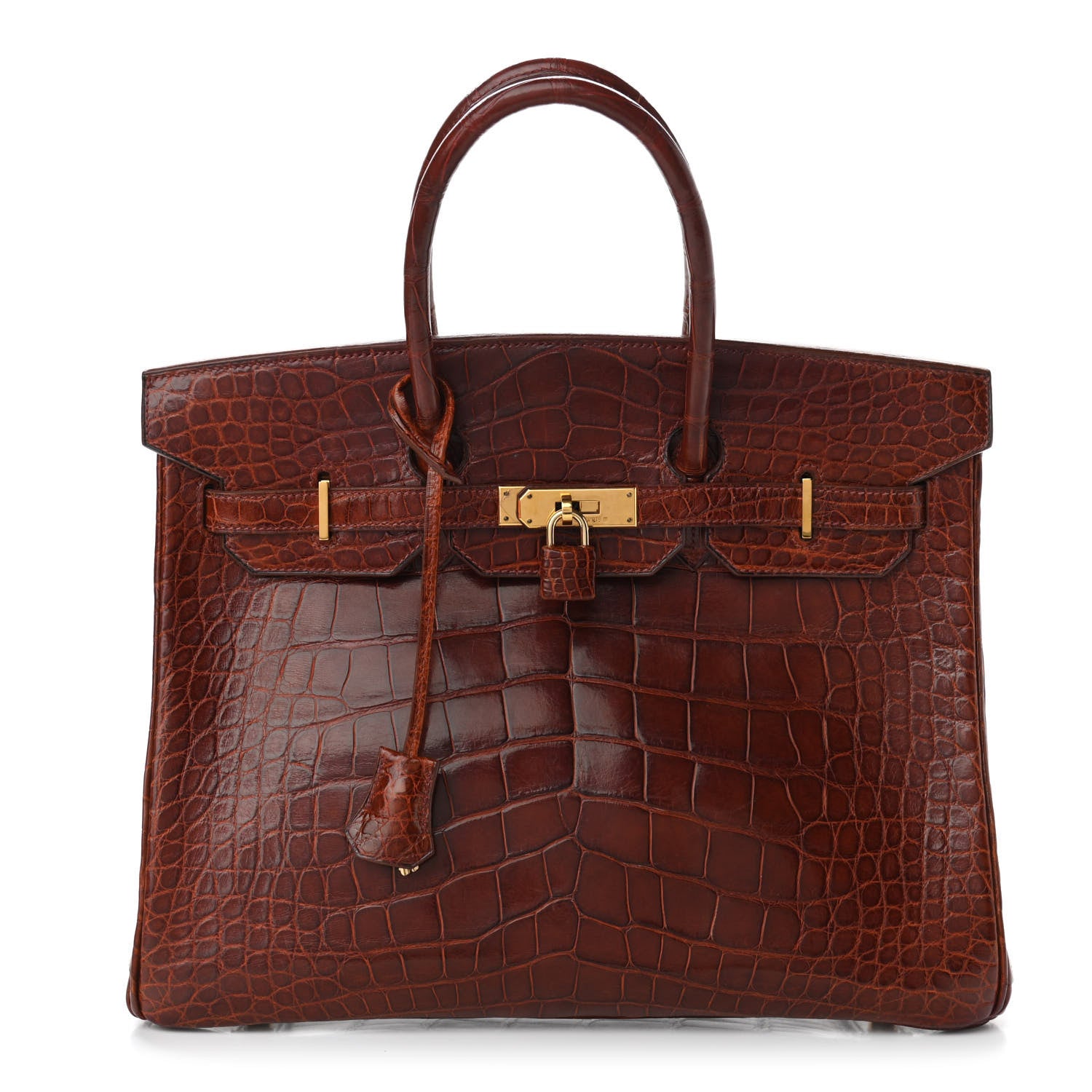 Hermes Shiny Alligator Birkin 35 Miel 1 of 14