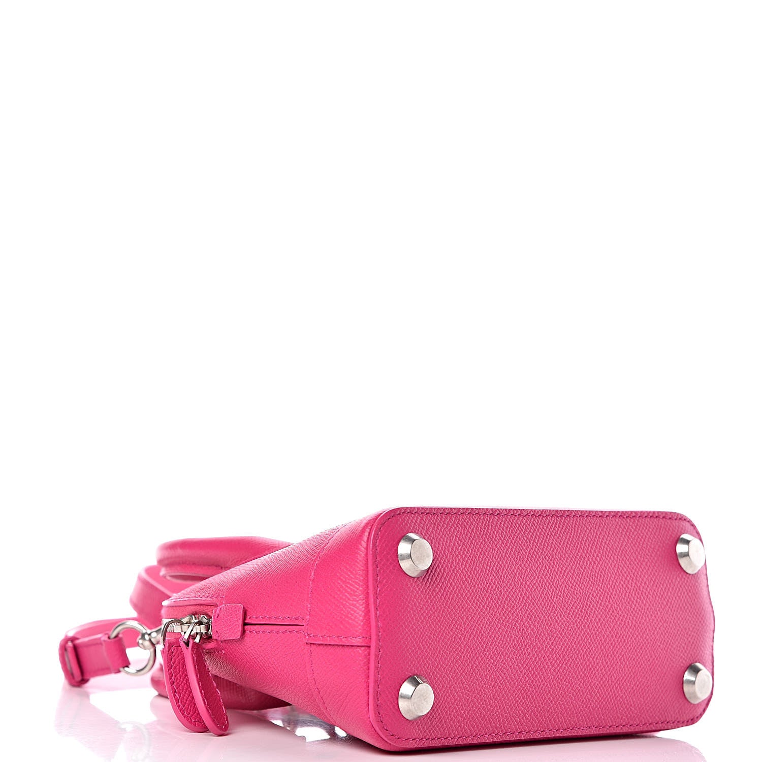 Balenciaga Signature Grained Calfskin Logo XXS Ville Top Handle Bag Fuchsia 4 of 11
