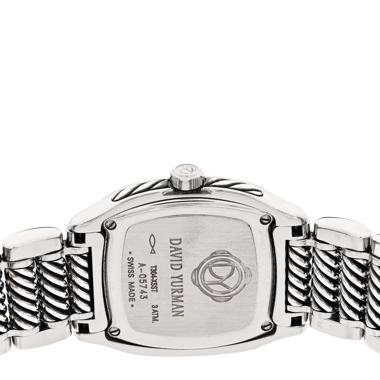 David Yurman Stainless Steel Diamond Mother of Pearl 25mm Thoroughbred Quartz Watch 4 of 5