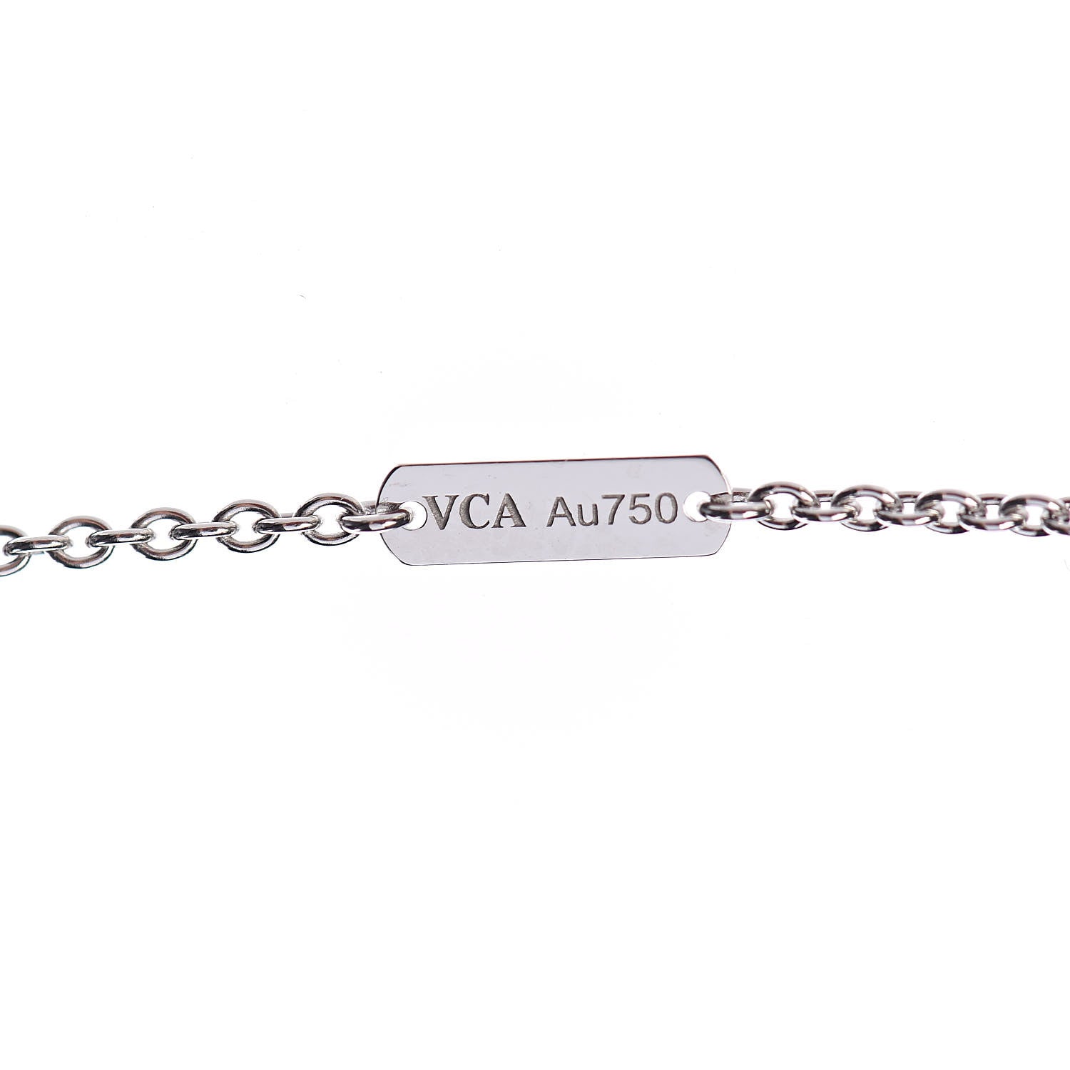 Van Cleef & Arpels 18K White Gold Diamond Pure Alhambra Pendant Necklace 6 of 8