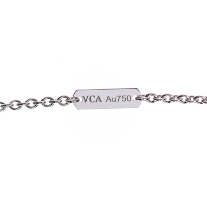 Van Cleef & Arpels 18K White Gold Diamond Pure Alhambra Pendant Necklace 6 of 8