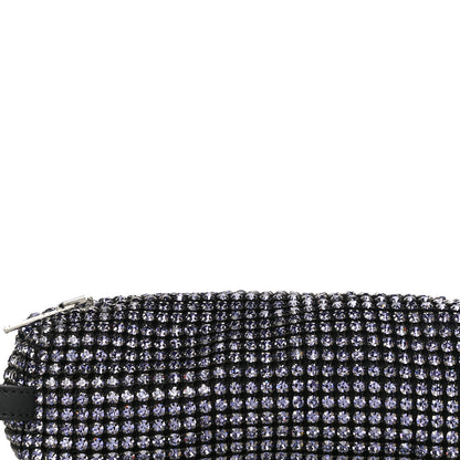 Alexander Wang Mesh Crystal Rhinestone Pencil Pochette Black Purple 7 of 11