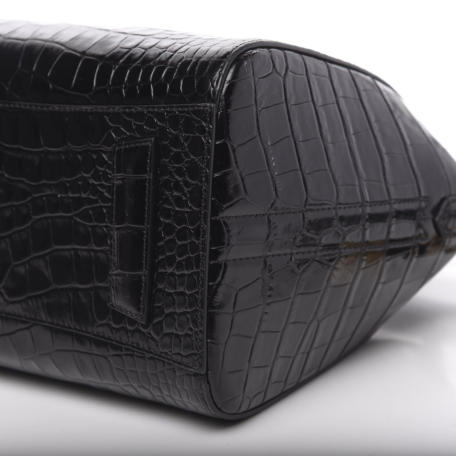 Givenchy Calfskin Crocodile Embossed Small Antigona Black 10 of 14