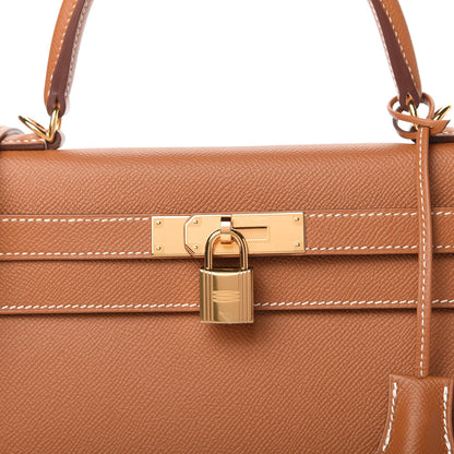 Hermes Epsom Kelly Sellier 28 Gold 10 of 11