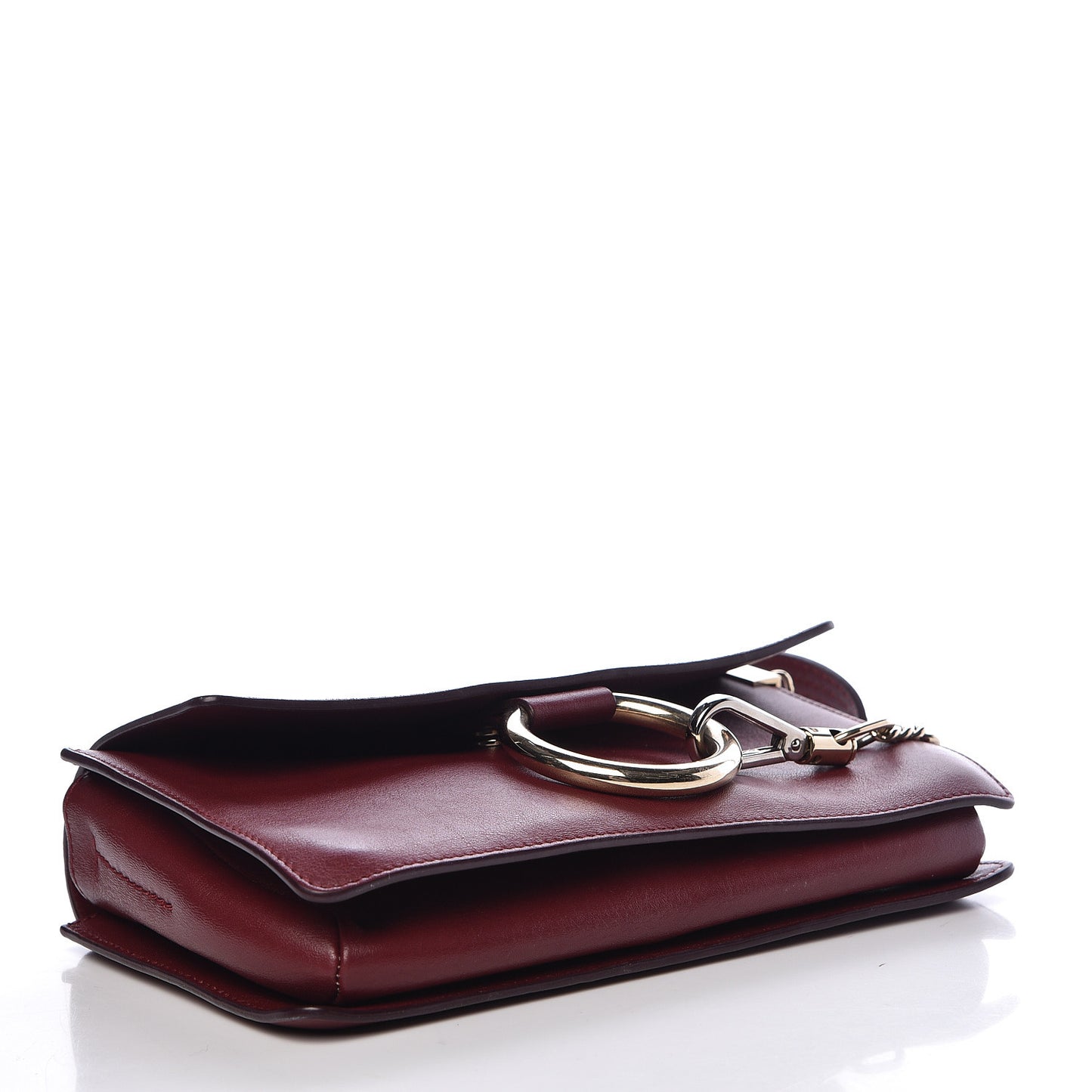 Suede Calfskin Small Faye Shoulder Bag Plum Purple