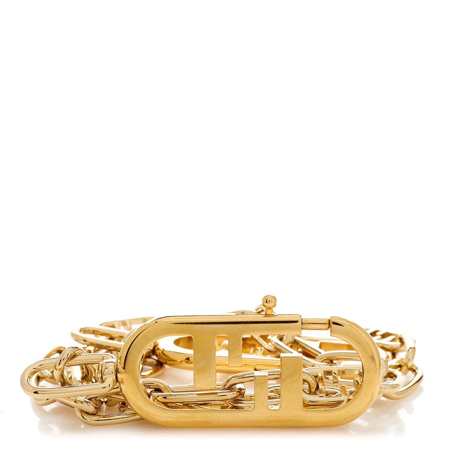 Fendi Metal O'Lock Strap You Gold 1 of 5