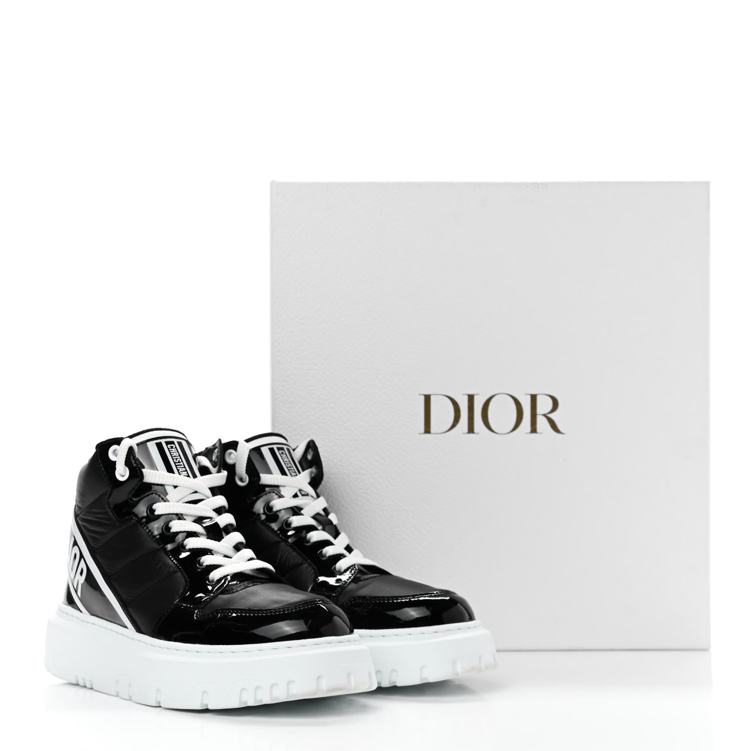 Christian Dior Nylon Fabric Womens D-Player High Top Sneakers 37 Black 9 of 9