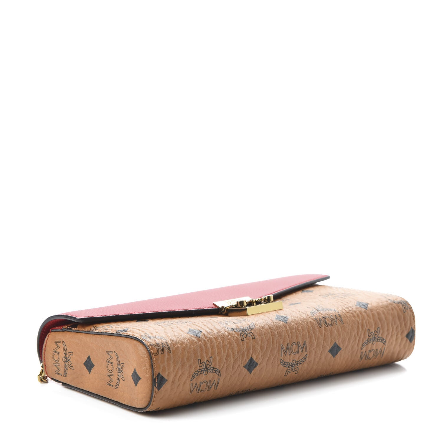 MCM Visetos Millie Wallet On Chain Cognac Ruby Red 4 of 9