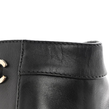 Chanel Calfskin CC Turnlock Ankle Boots 38 Black 11 of 12