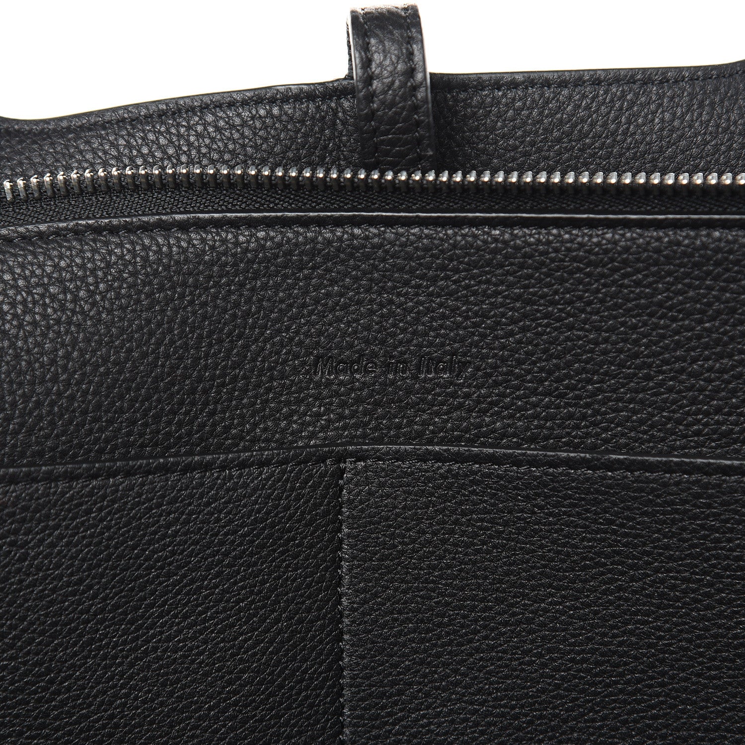 Celine Baby Grained Calfskin Medium Tri-Fold Bag Black 7 of 9