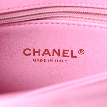Chanel Caviar Quilted Mini Coco Chain Handle Flap Pink 6 of 10