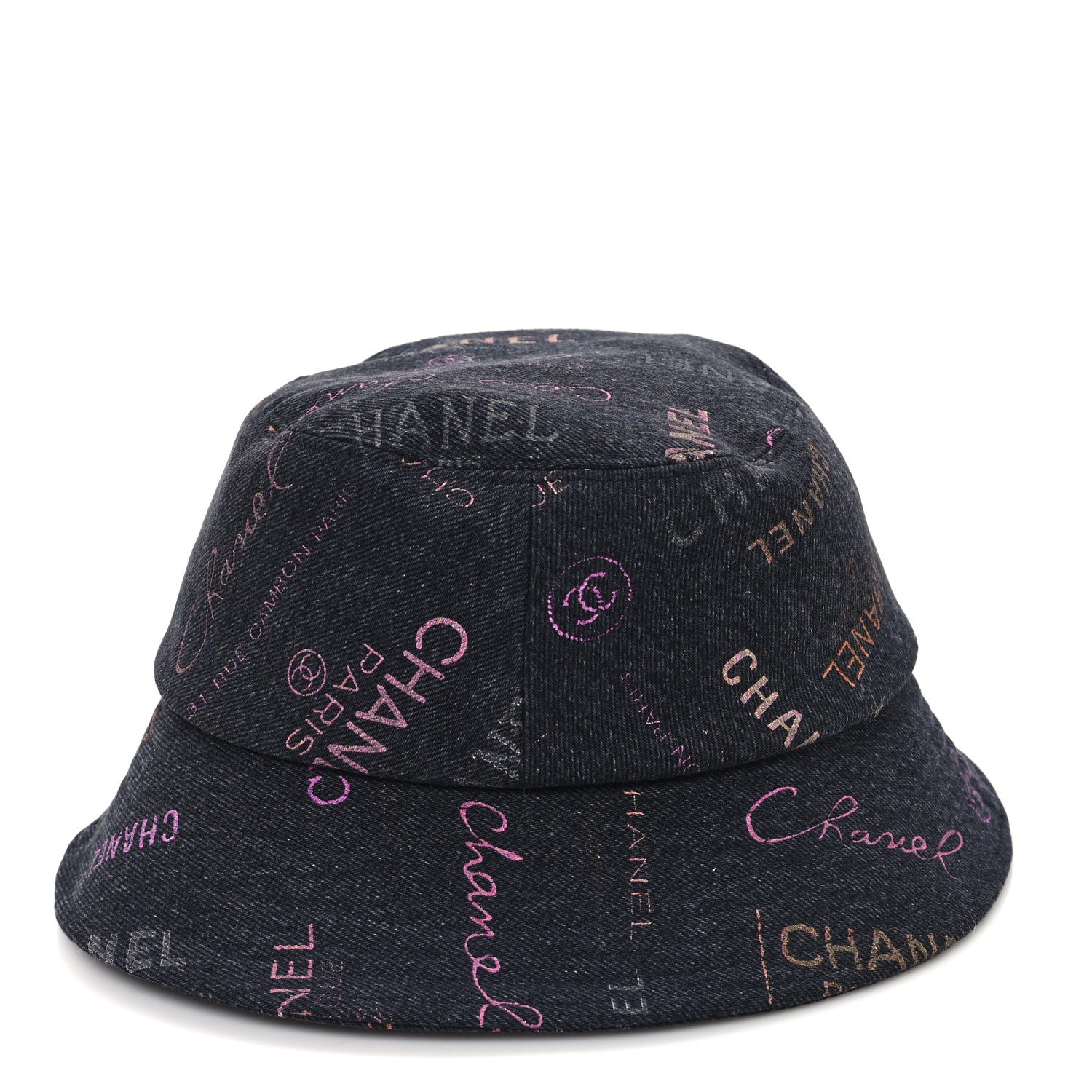 Chanel Denim Mood Cloche Bucket Hat M Black 1 of 8