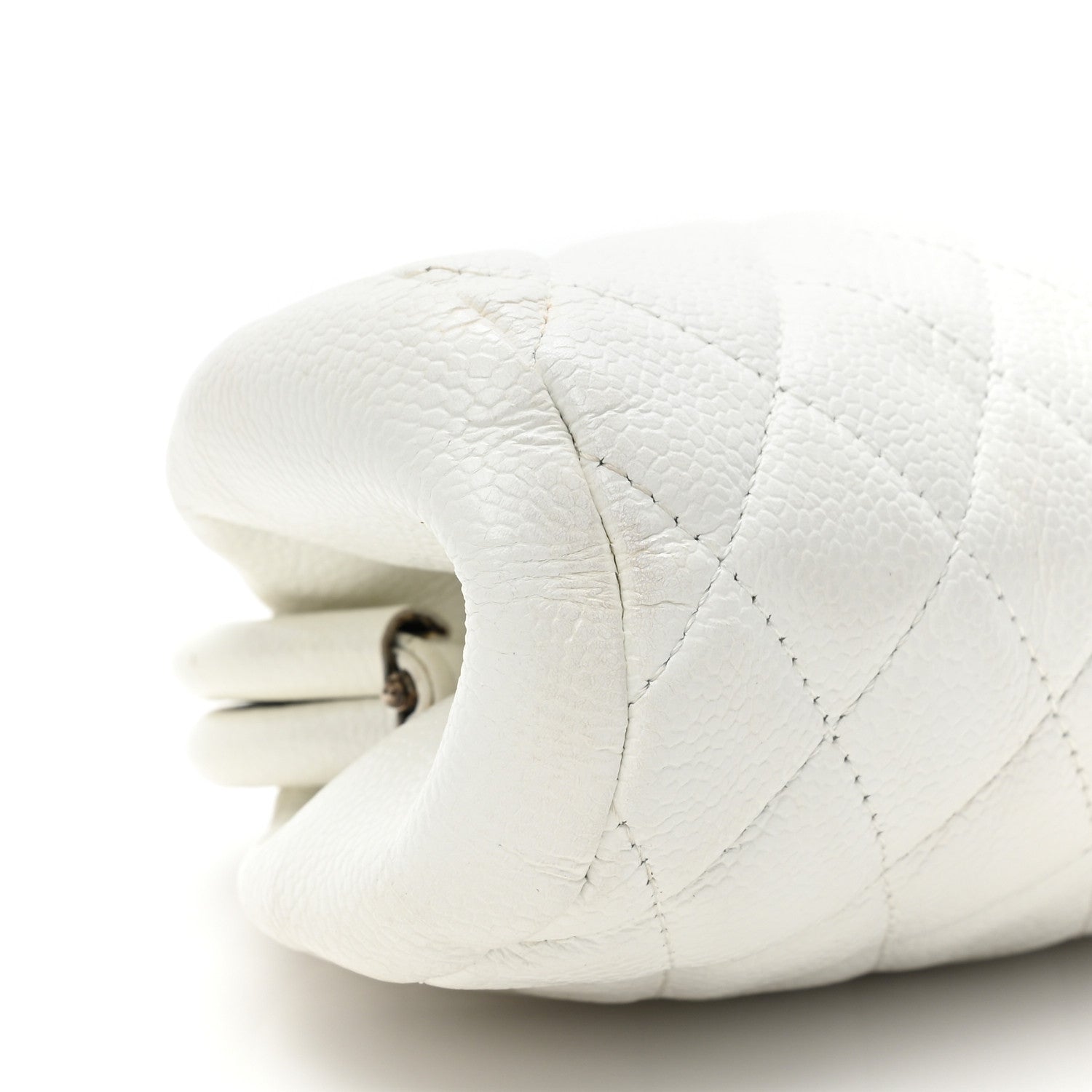 Chanel Caviar Quilted Timeless Clutch White 9 of 12