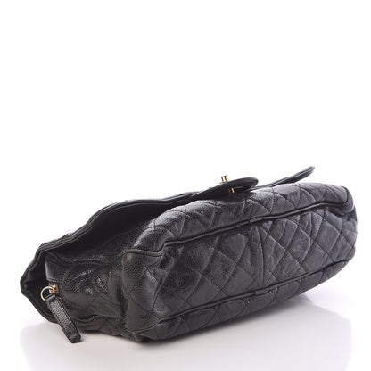 Chanel Crumpled Grained Calfskin Quilted Large Shiva Flap Black 4 of 10