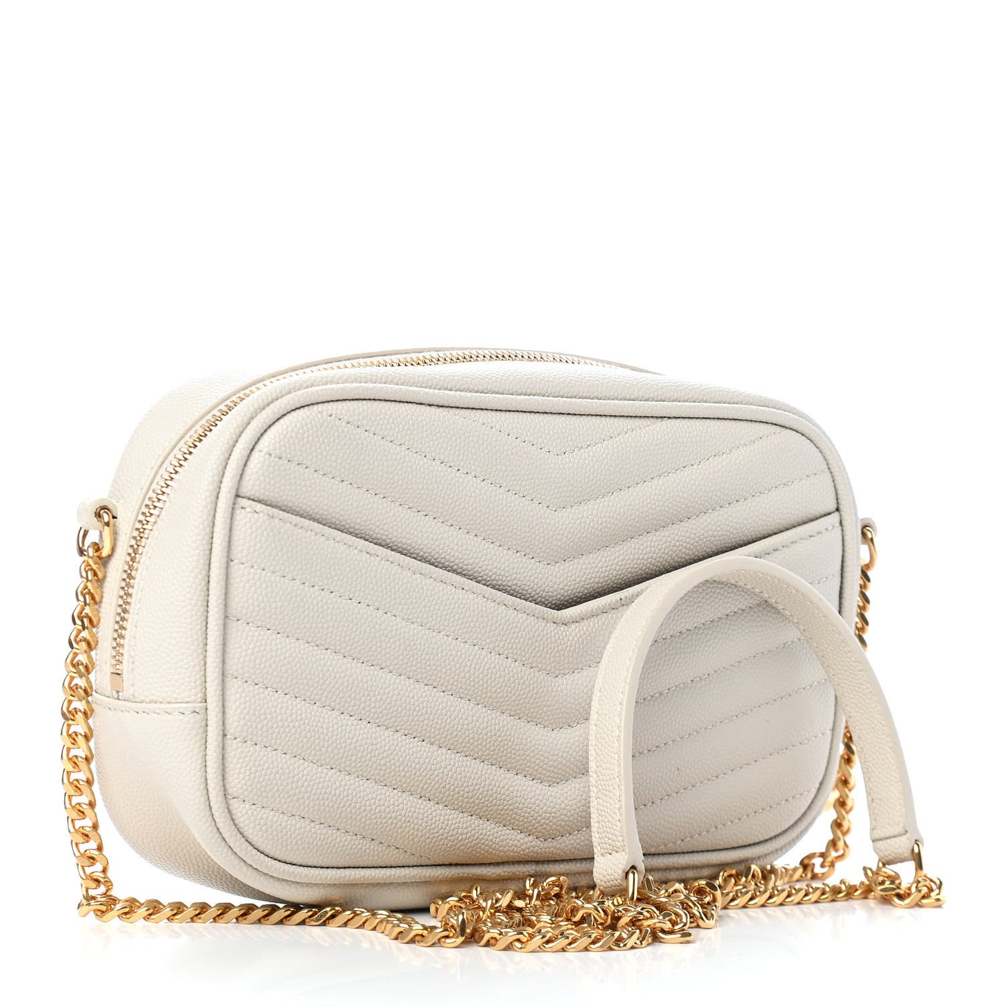 Grain De Poudre Matelasse Monogram Mini Lou Camera Bag Crema Soft
