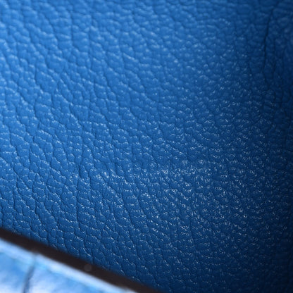 Hermes Chevre Mysore Medium Kelly Wallet Bleu Zanzibar 8 of 9