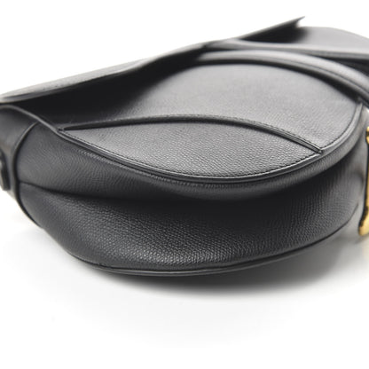 Christian Dior Grained Calfskin Saddle Bag Black 6 of 11