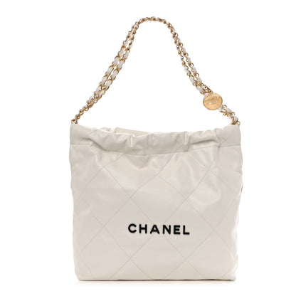 Chanel Calfskin Quilted Small Chanel 22 White 3 of 11