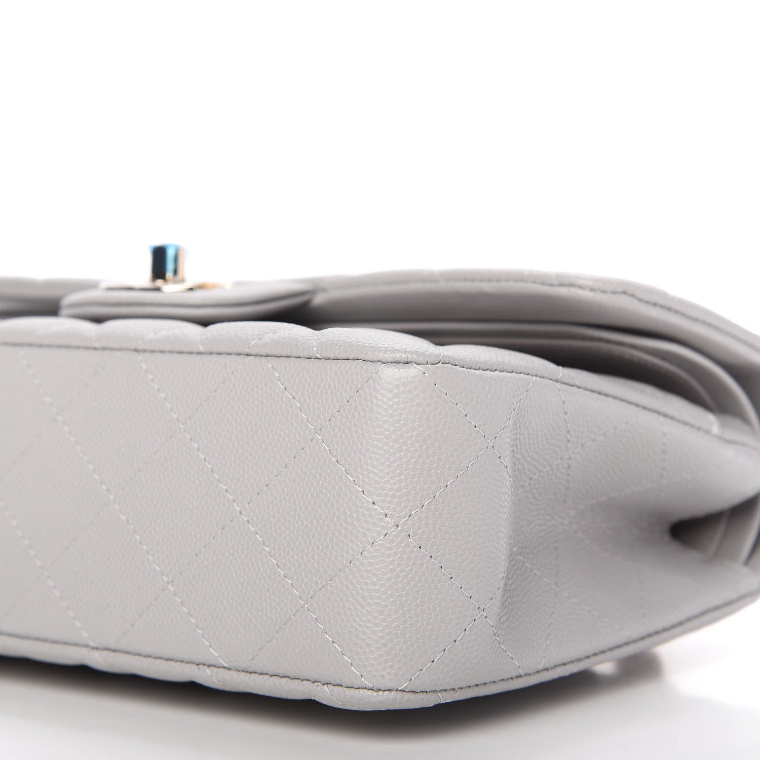 Chanel Caviar Quilted Small Double Flap Grey 7 of 11