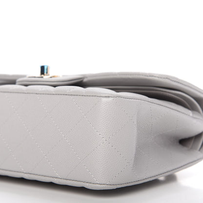 Chanel Caviar Quilted Small Double Flap Grey 7 of 11