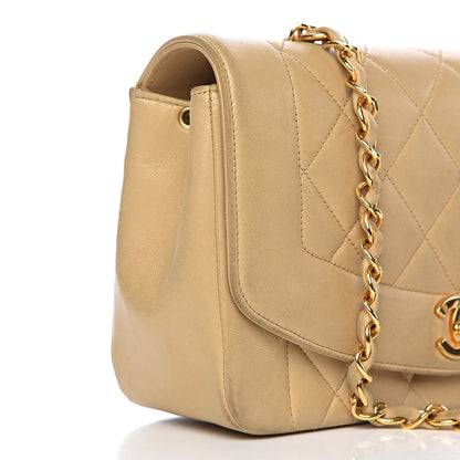 Chanel Lambskin Quilted Small Flap Beige 19 of 26