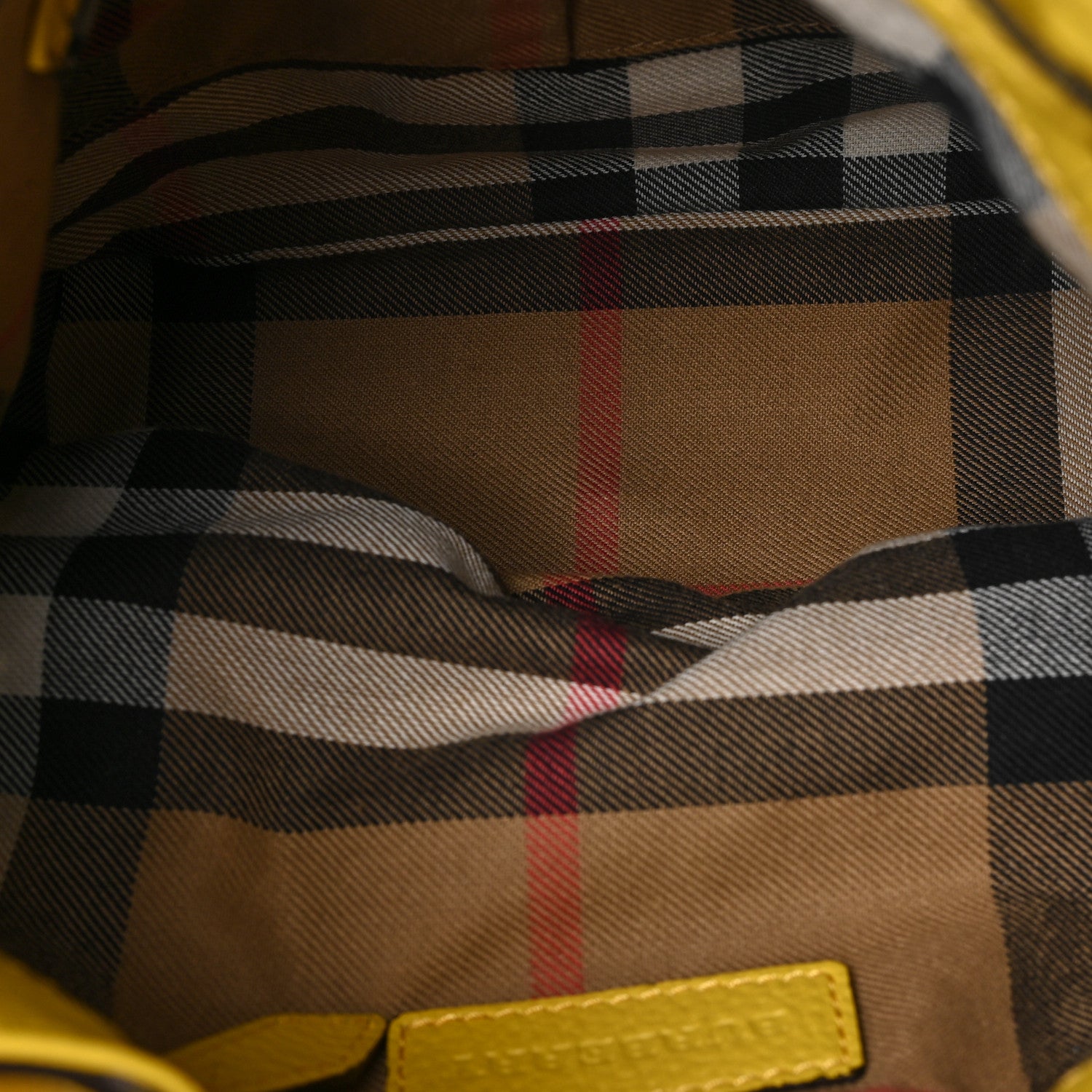 Burberry Calfskin Drawstring Hobo Yellow 5 of 9