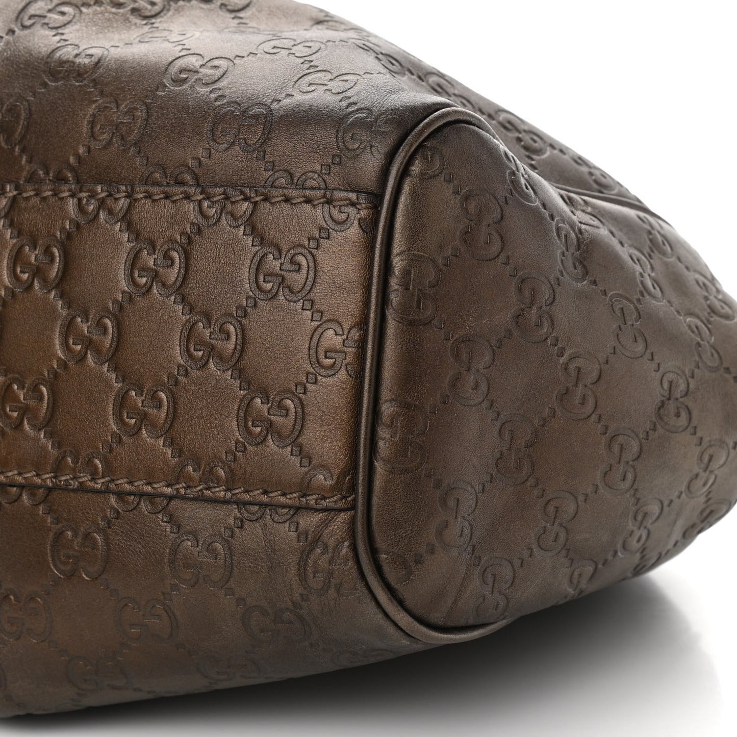 Metallic Guccissima Medium Sukey Tote Bronze