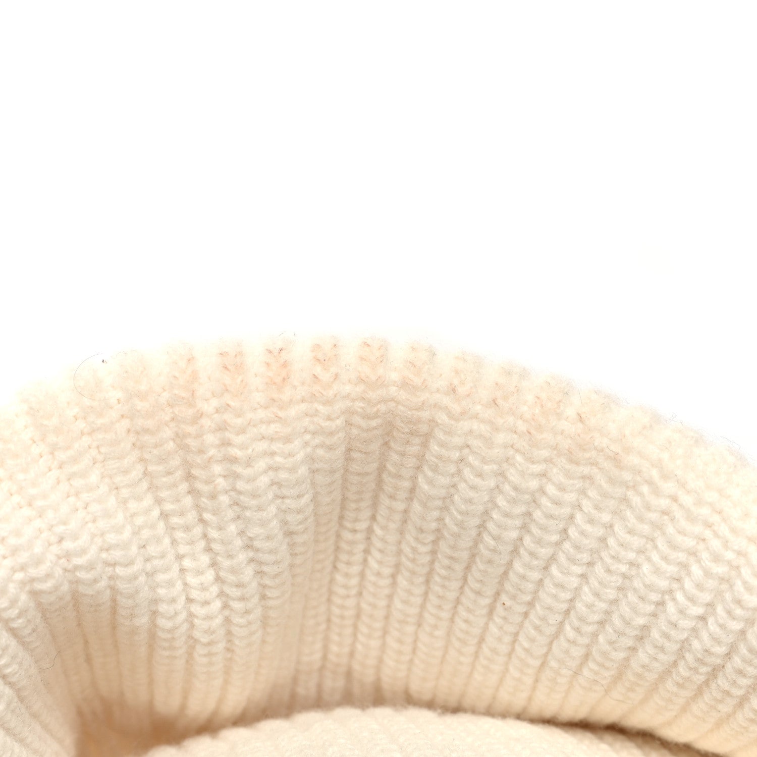 Chanel Wool Cashmere CC Beanie Hat White Black 7 of 7