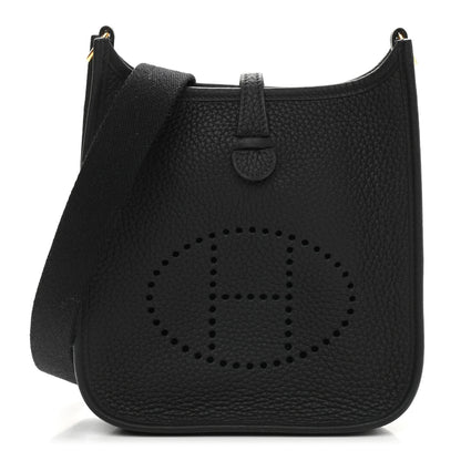 Hermes Taurillon Clemence Evelyne TPM Black 1 of 9