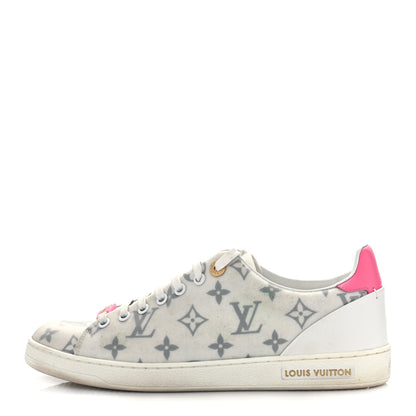 Louis Vuitton Technical Fabric Calfskin Frontrow Sneakers 40 Pink 1 of 8