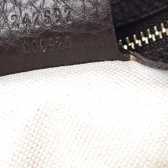 Gucci Pebbled Calfskin Medium Heritage Shoulder Bag Dark Brown 7 of 12