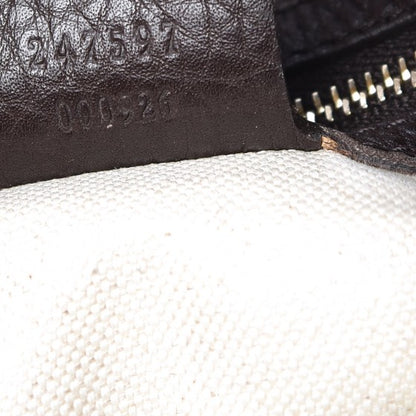 Gucci Pebbled Calfskin Medium Heritage Shoulder Bag Dark Brown 7 of 12