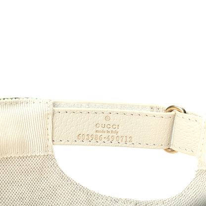 Gucci GG Supreme Flora Claudia Baseball Hat 56 S White 8 of 8