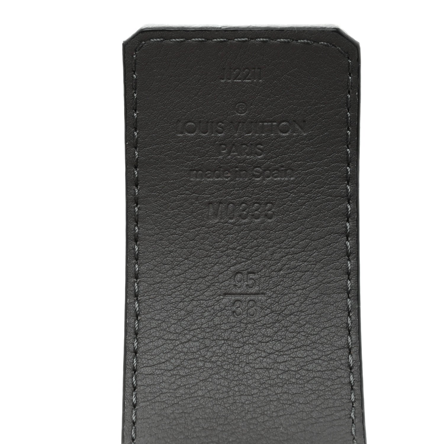 Louis Vuitton Calfskin 40mm Damier LV Initiales Reversible Belt 95 38 Gray Black 8 of 8