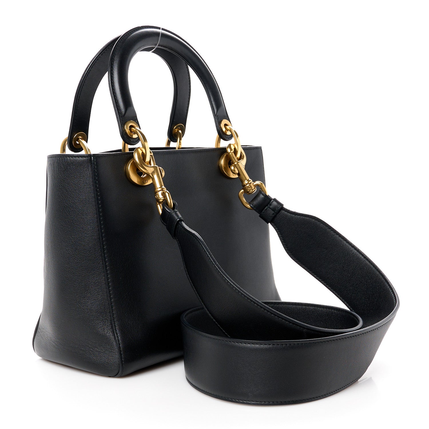 Christian Dior Calfskin Hand Painted Tarot Card Judgement Medium Lady Dior Black 3 of 10