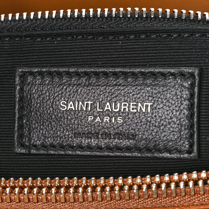 Saint Laurent Calfskin Y Quilted Monogram Medium Loulou Chain Satchel Dark Natural 7 of 13